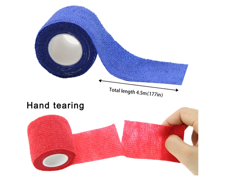Medical Supply Manufacturers Custom Printed Assorted Colors Nonwoven Self Adhesive Cohesive Elastic Bandages for Medical Sports Vet Wrap